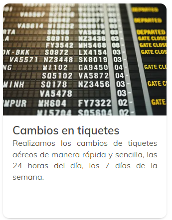 Cambios en tiquetes Cambios en tiquetes